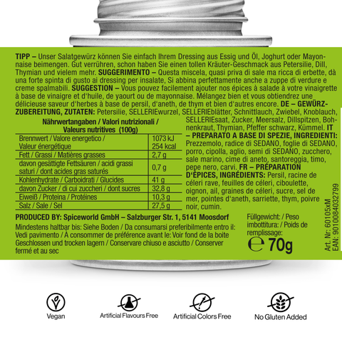 Mix di erbe aromatiche per insalata: condimento per insalata Pimp my Salad