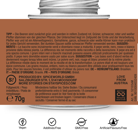Pepe nero macinato naturale 1mm