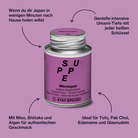 Misosuppe, vegane Suppenbasis