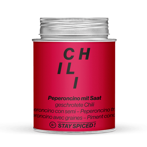Chili / Peperoncino rot geschrotet mit Saat - STAY SPICED ! - 56010xL
