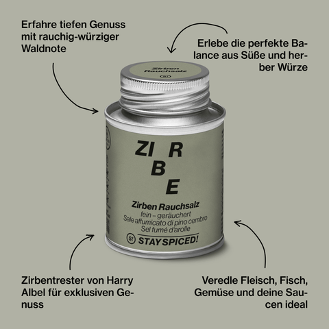 Zirben Rauchsalz - fein, geräuchert - STAY SPICED ! - 62046xM