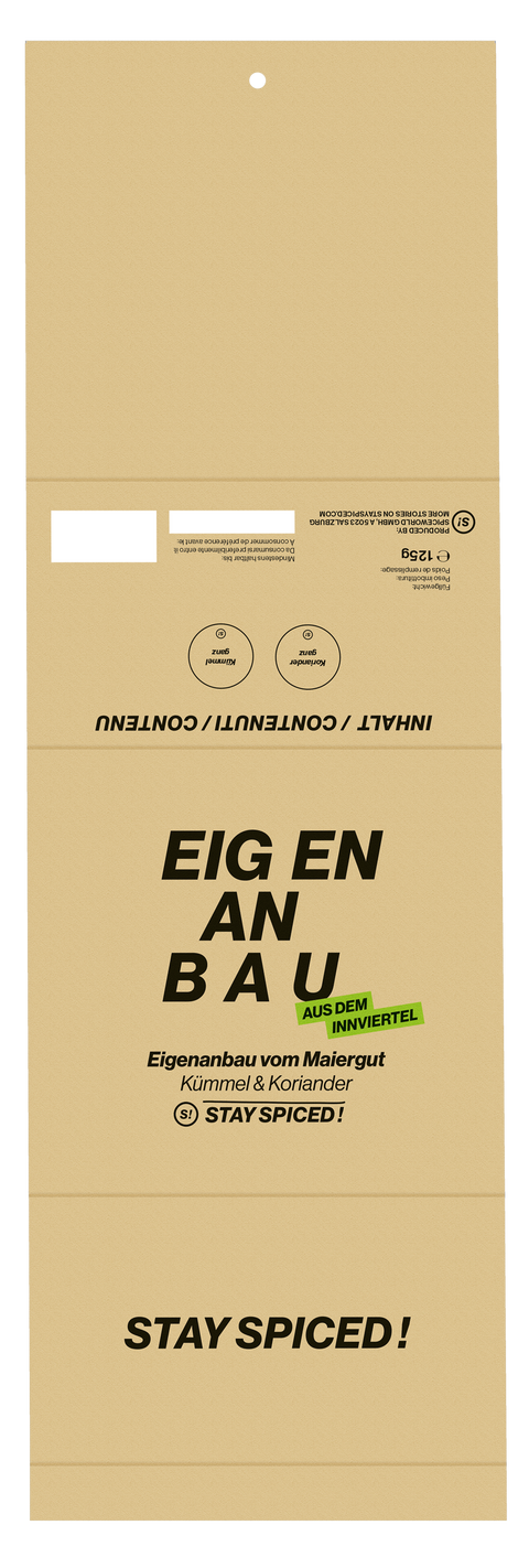 Banderolen "MAIERGUT KORIANDER und KÜMMEL" für 2er Geschenkbox - LOSE