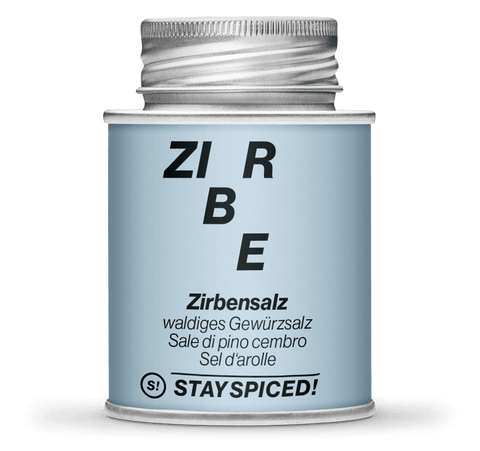 Zirben Fleur de SelSwiss pine salt, woody spice salt