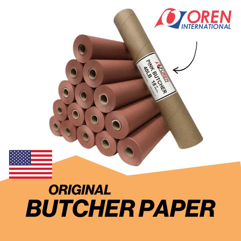 Oren Original Pink Butcher Paper, BBQ Kraft Paper in various lengths - Original from the USA