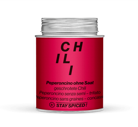 Chili / Peperoncino rot mild geschrotet ohne Saat