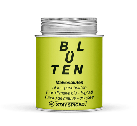 Malvenblüten blau geschnitten