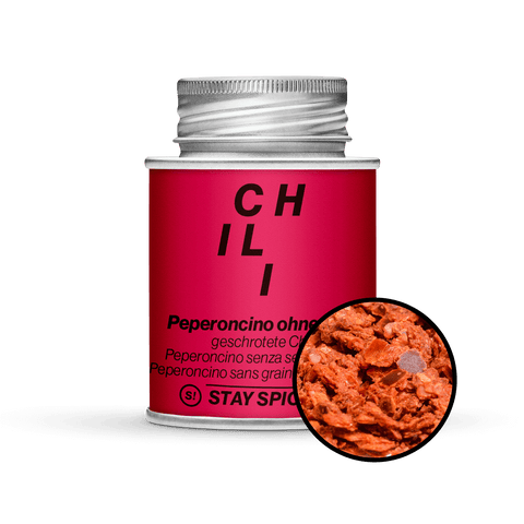 Chili / Peperoncino rot mild geschrotet ohne Saat