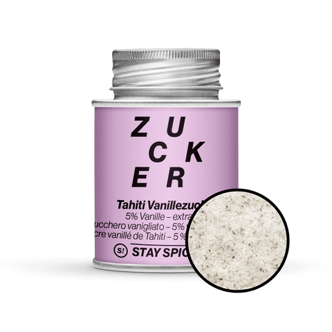 Vanillezucker 5% Tahiti Vanille, Backzucker, extra-fein