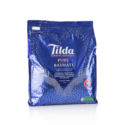 Riso basmati, Tilda, in pratica busta con cerniera, da 5 kg